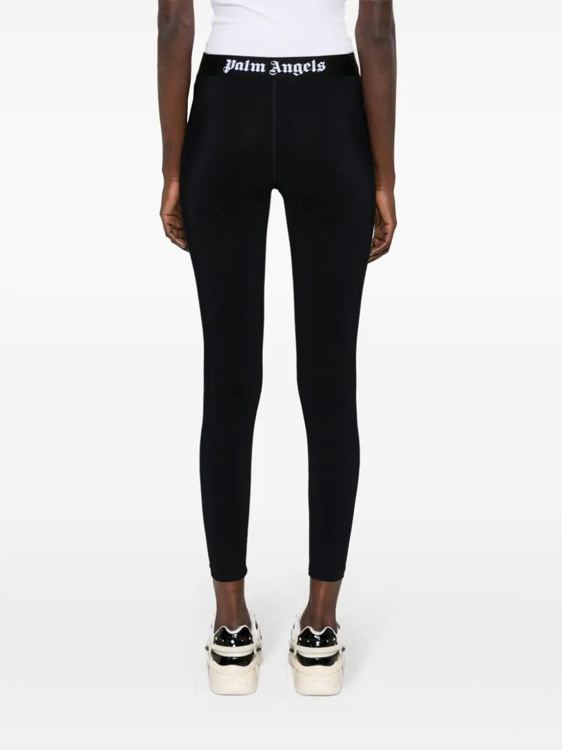 Leggings with logoed band