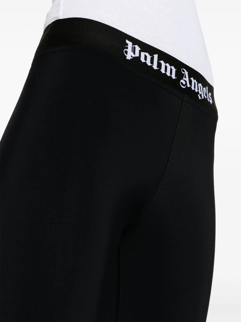 Leggings with logoed band