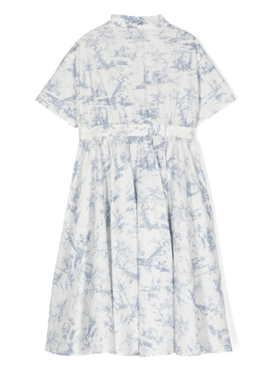 Toile de jouy-print dress