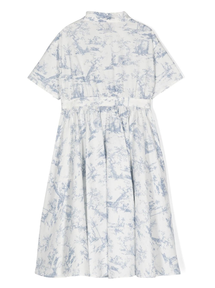 Toile de jouy-print dress