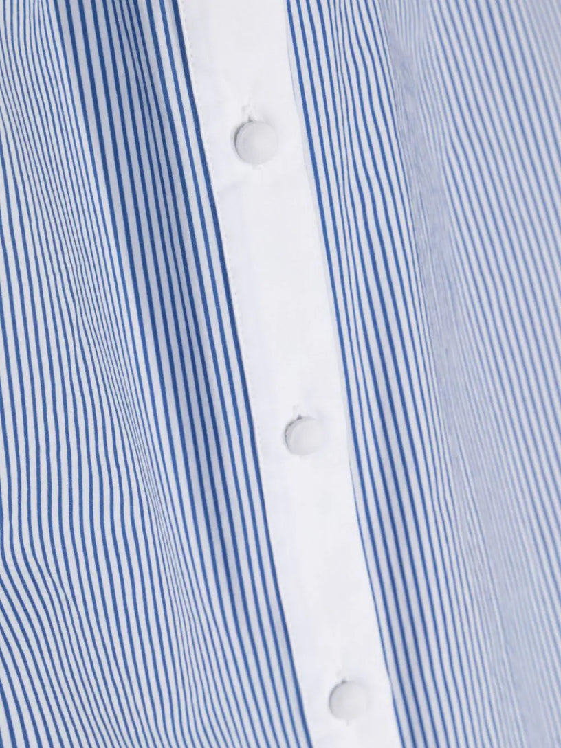 Striped poplin dress