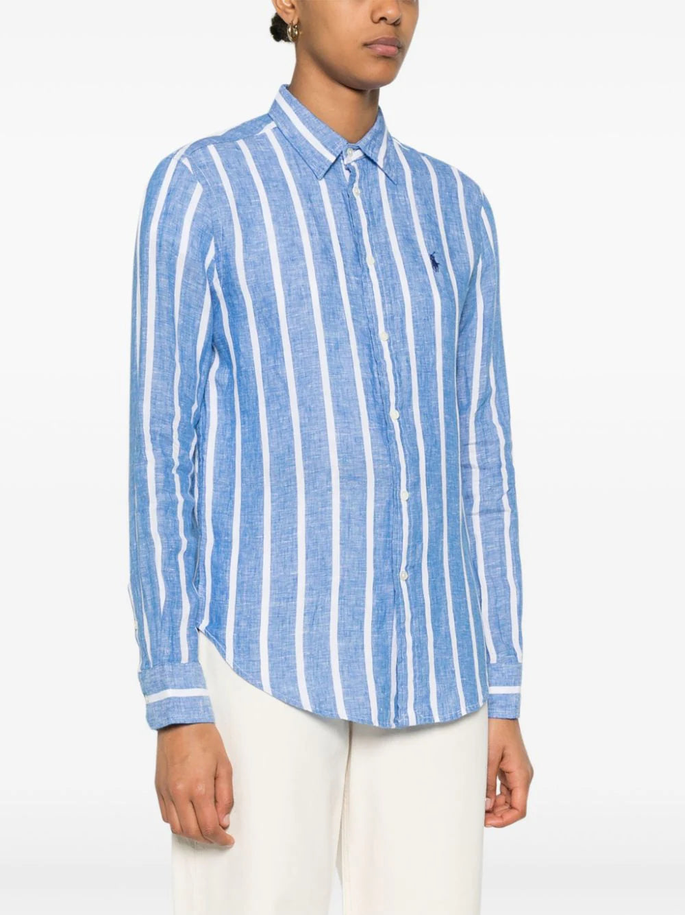 Relaxed Fit Striped Linen Shirt
