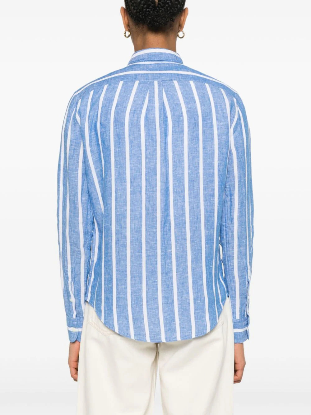 Relaxed Fit Striped Linen Shirt