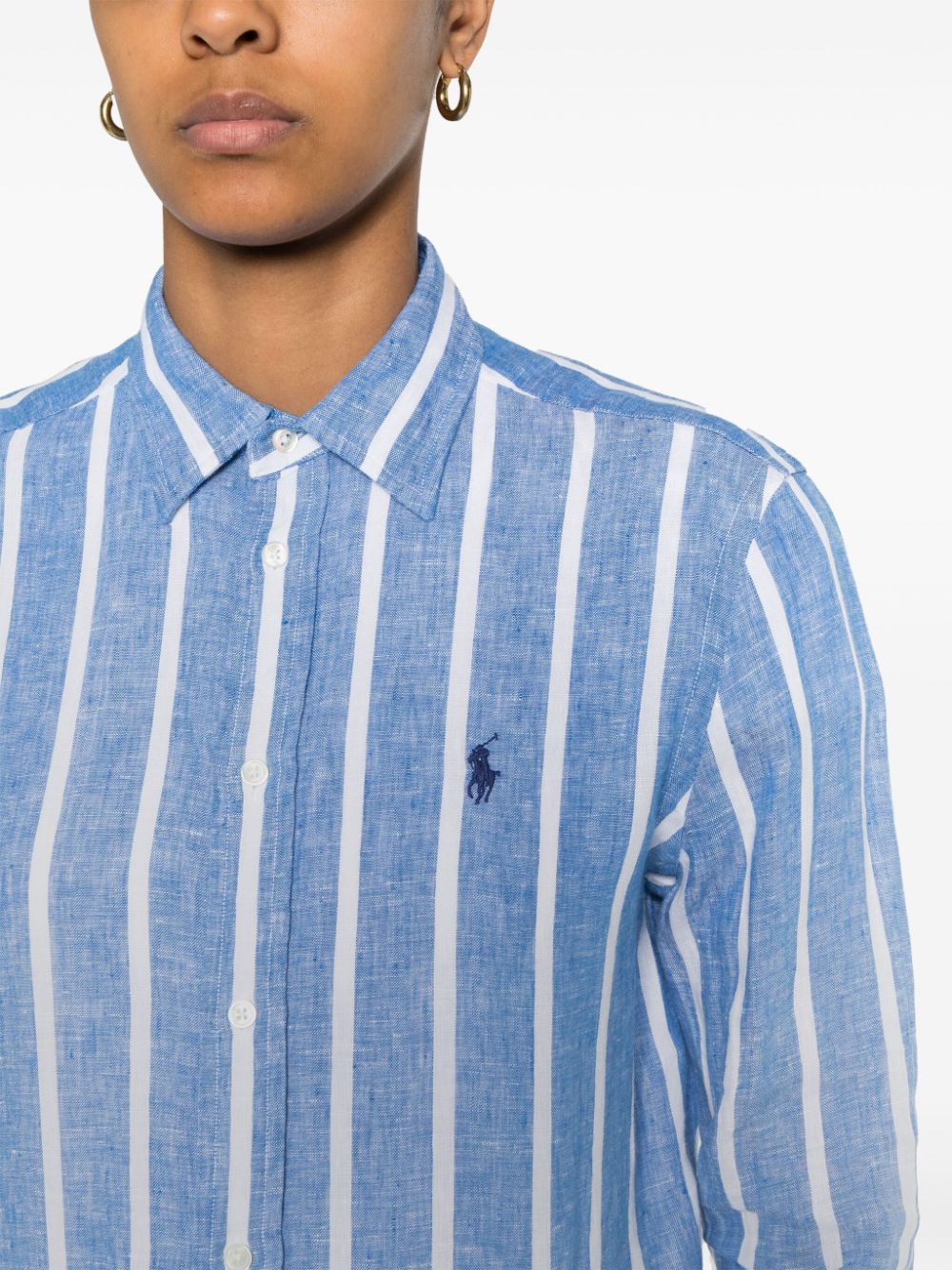 Relaxed Fit Striped Linen Shirt