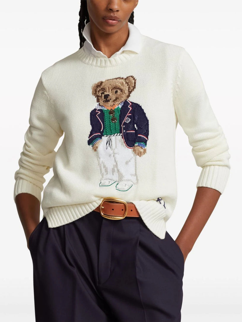 Polo Bear crew-neck cotton sweater