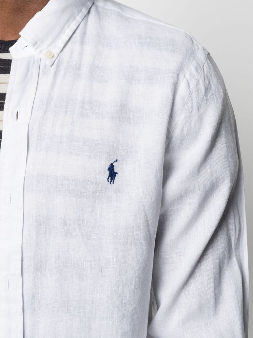 Slim-Fit linen shirt POLO RALPH LAUREN Bianco