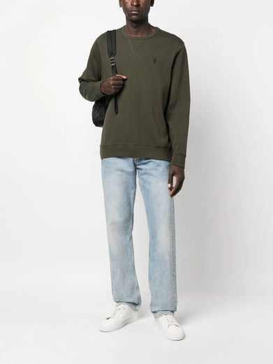 Double-knit mottled sweatshirt