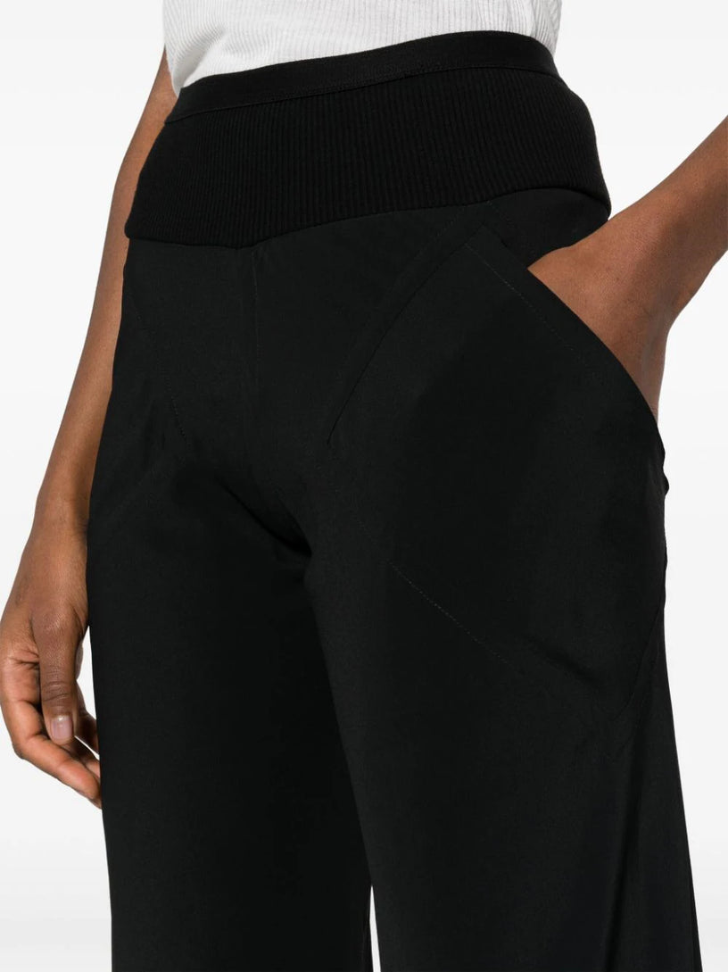 Bias in black cocoon crepe