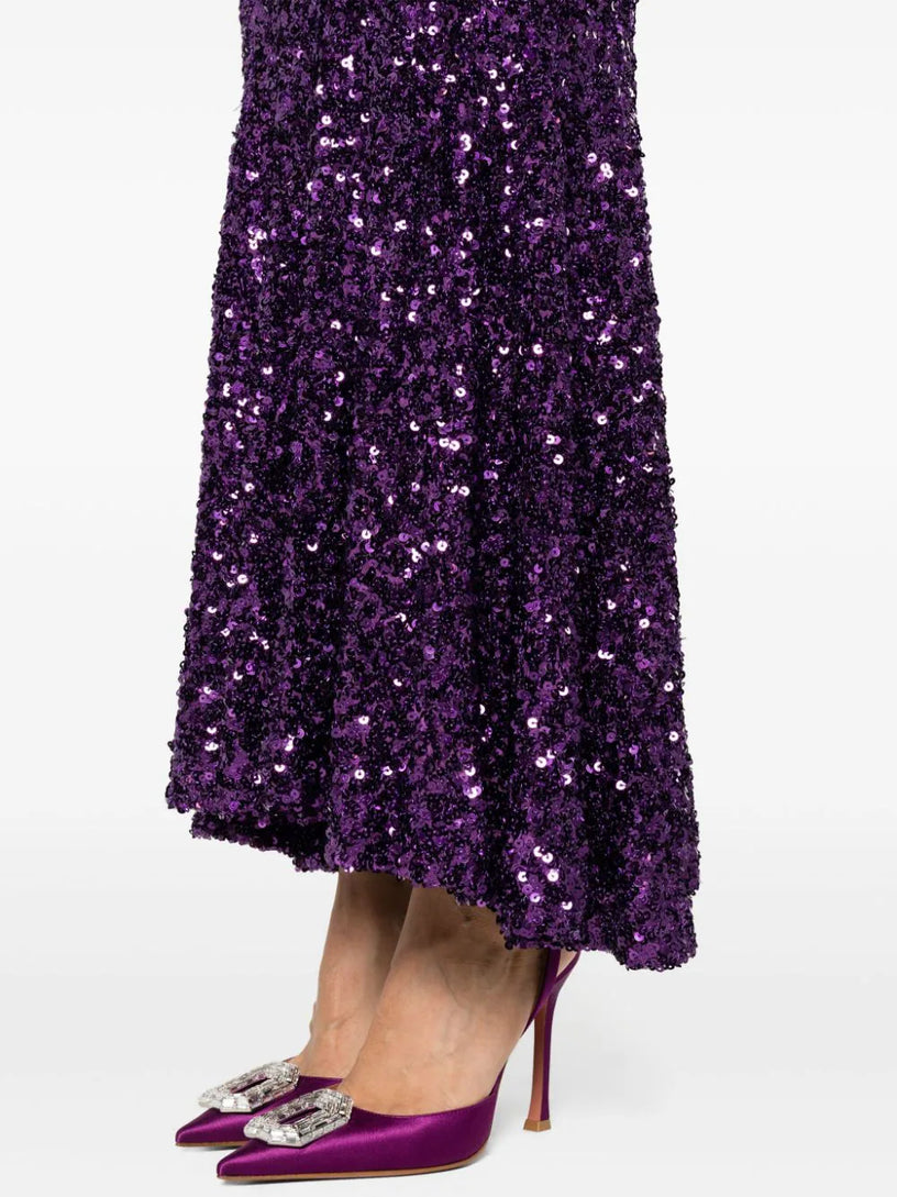 strapless open back dress Rotate Birger Christensen Sequin Mini Dress Dresses Purple main image 1
