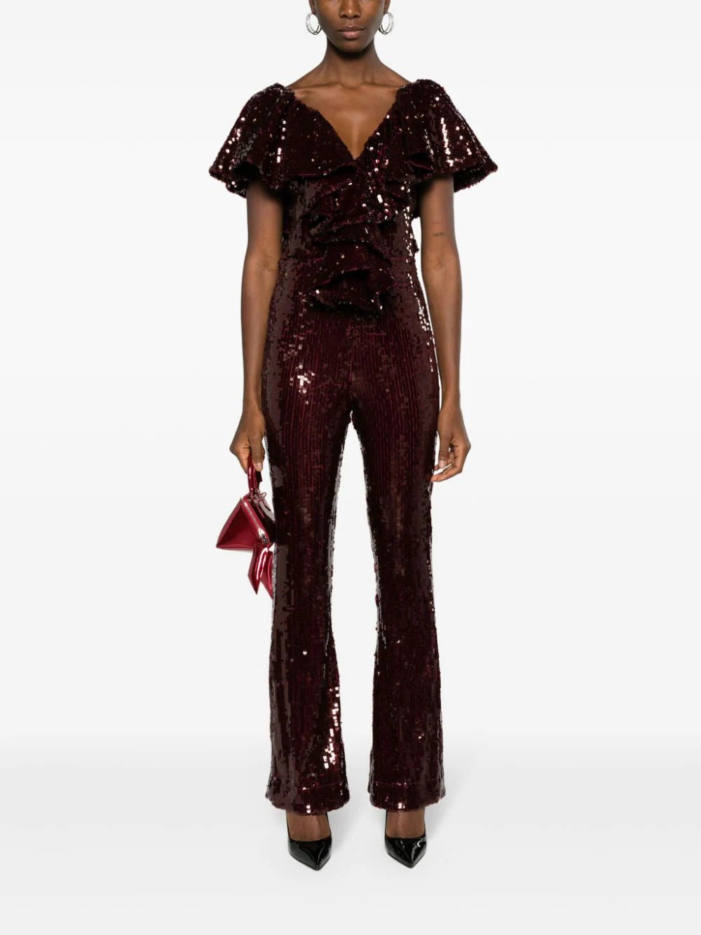Sequins ruffle jumpsuit