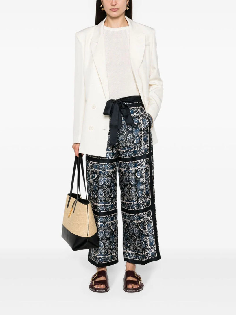 PATTY silk twill trousers