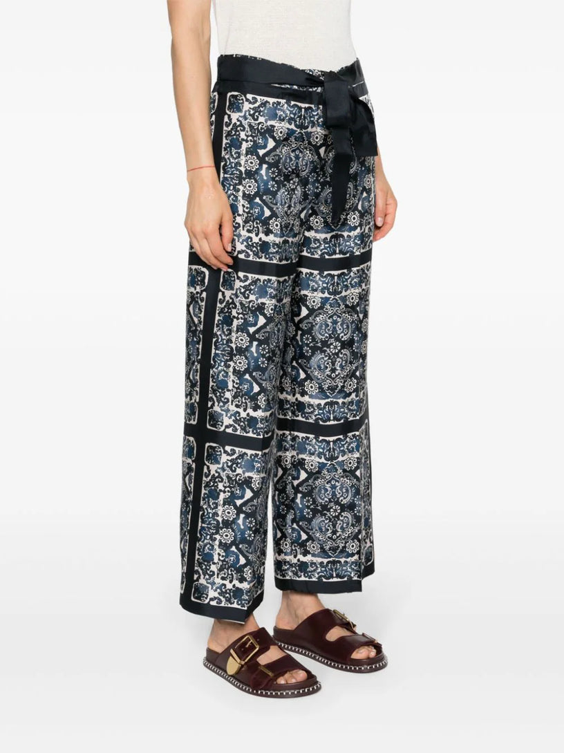 PATTY silk twill trousers