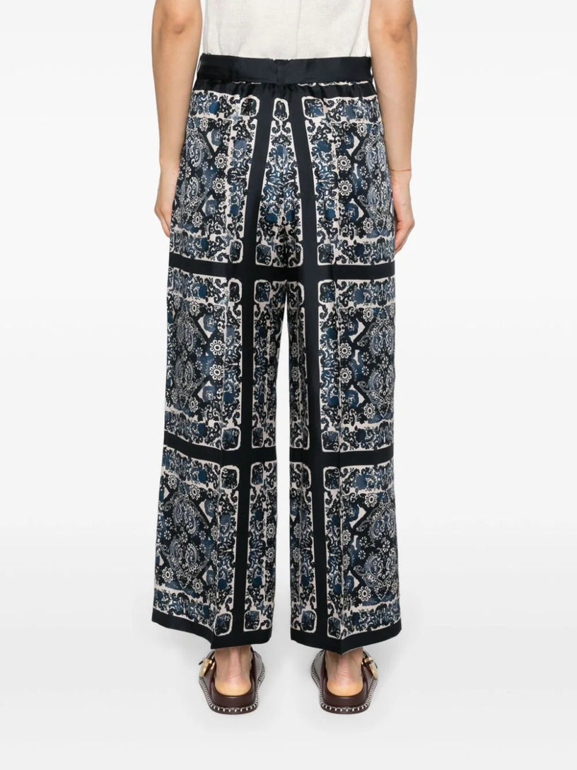 PATTY silk twill trousers