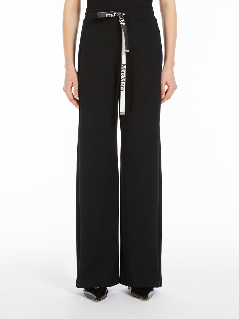 Fleece trousers with drawstring