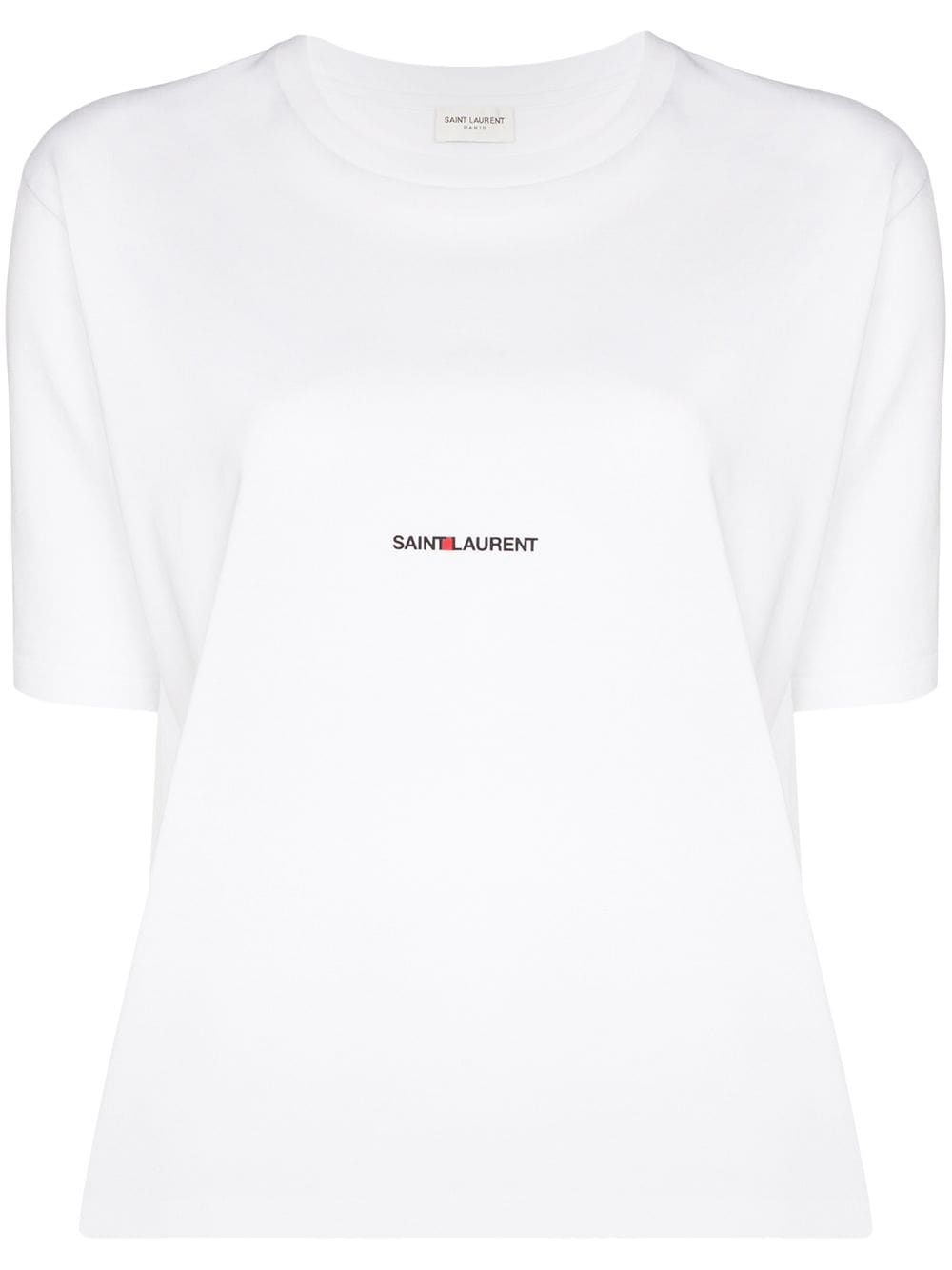Classic crew-neck T-shirt with logo Saint Laurent Bianco | Grifo210