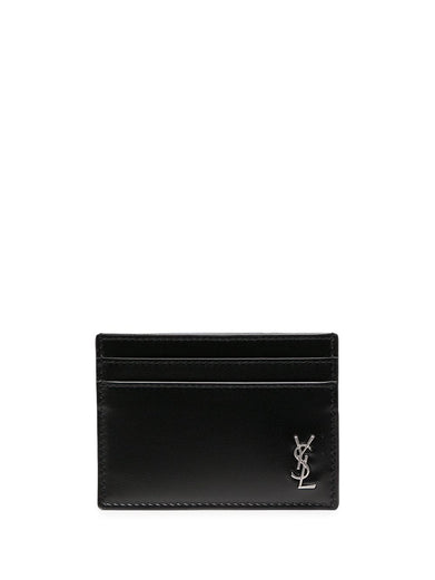 Tiny Cassandre card holder in matte leather