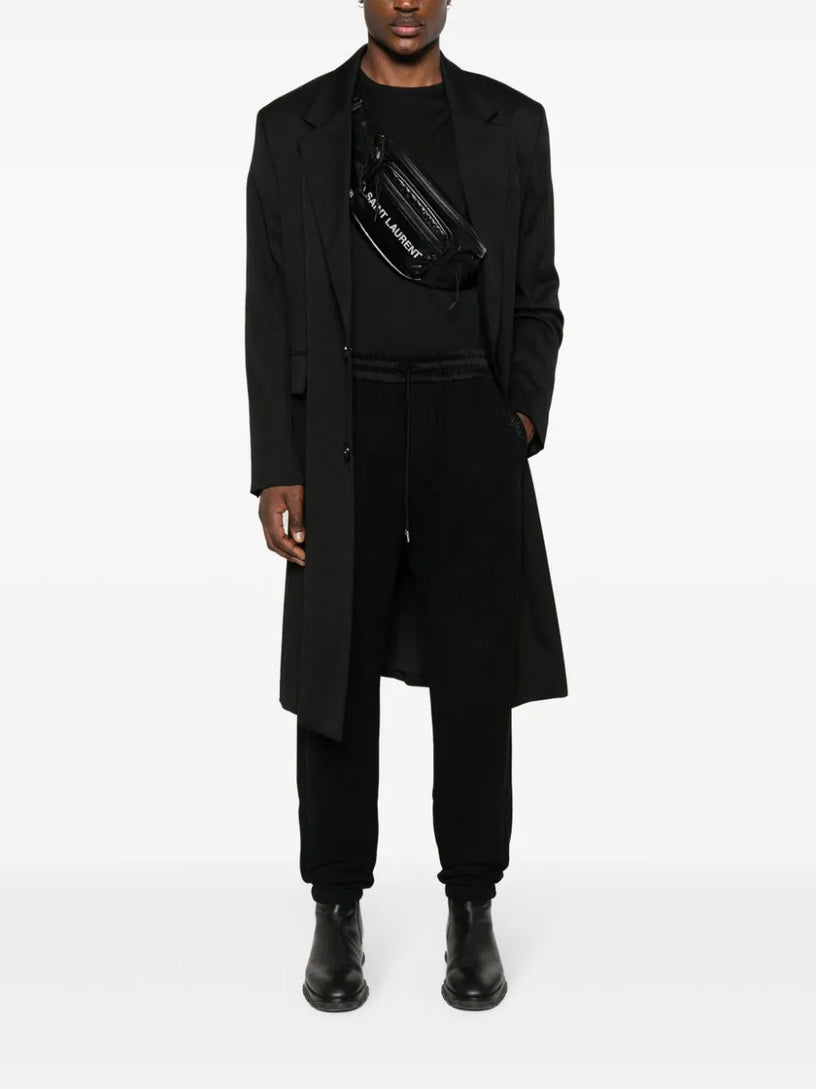 Tracksuit-style trousers in brushed fabric