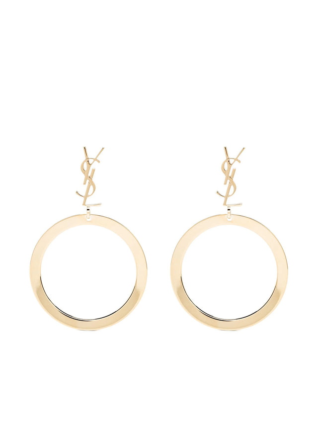 Cassandre earrings with metal circle pendant