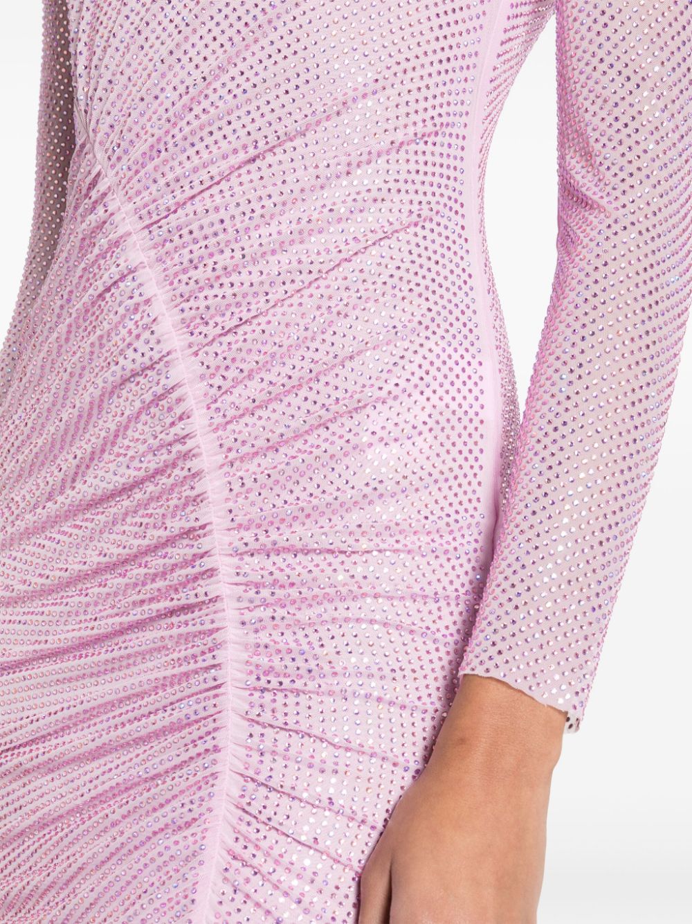 Rhinestone Mesh Maxi Dress