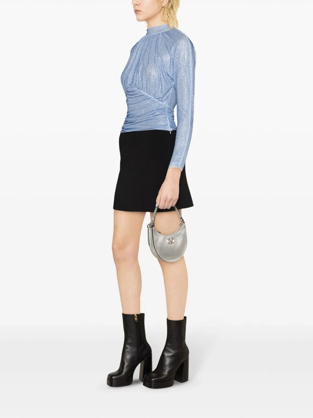 Rhinestone mesh top