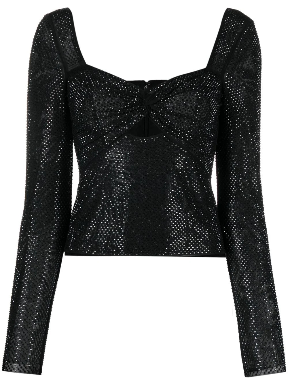 Rhinestone Mesh Top