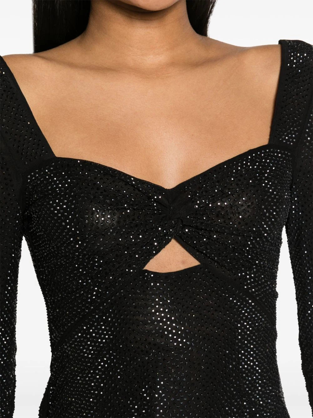 Rhinestone Mesh Top