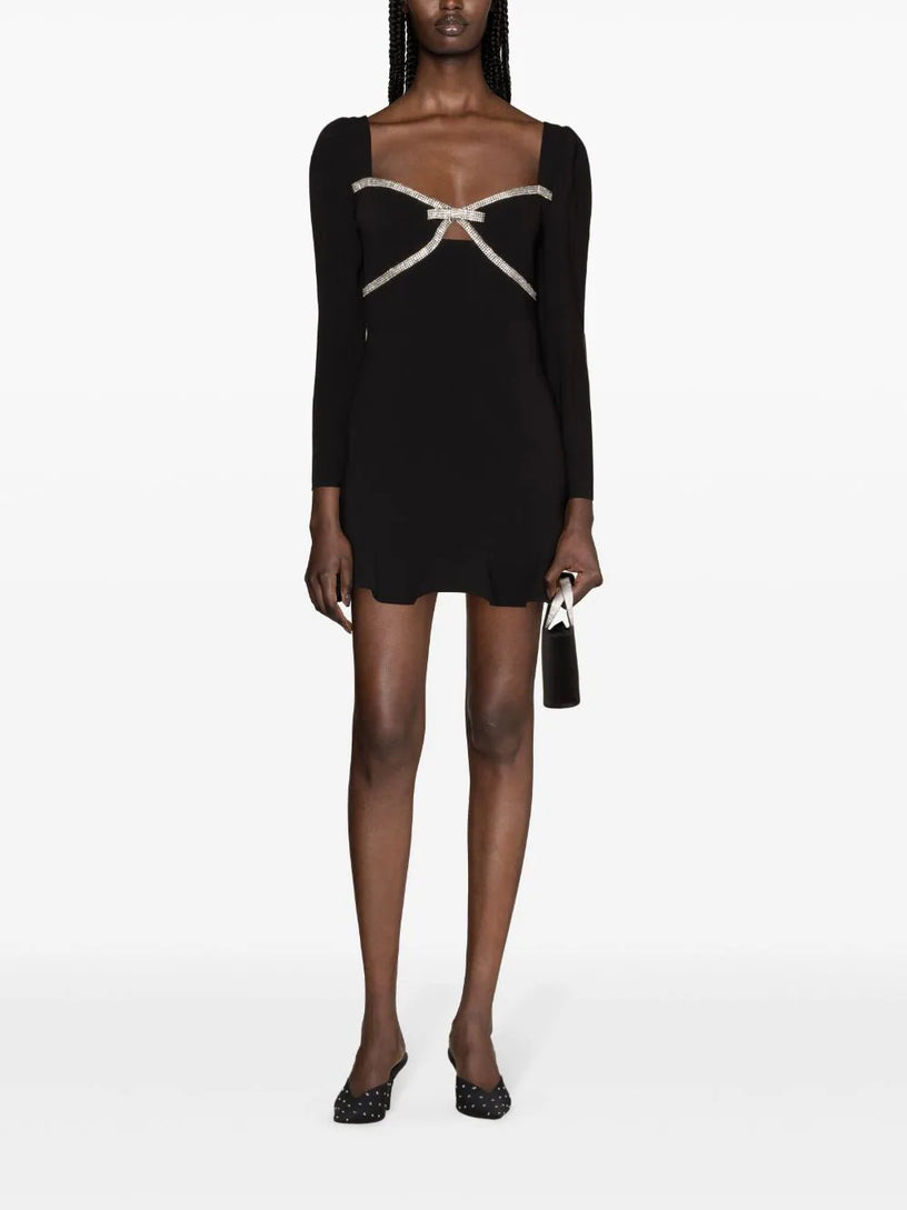 Diamante Bow Mini Dress