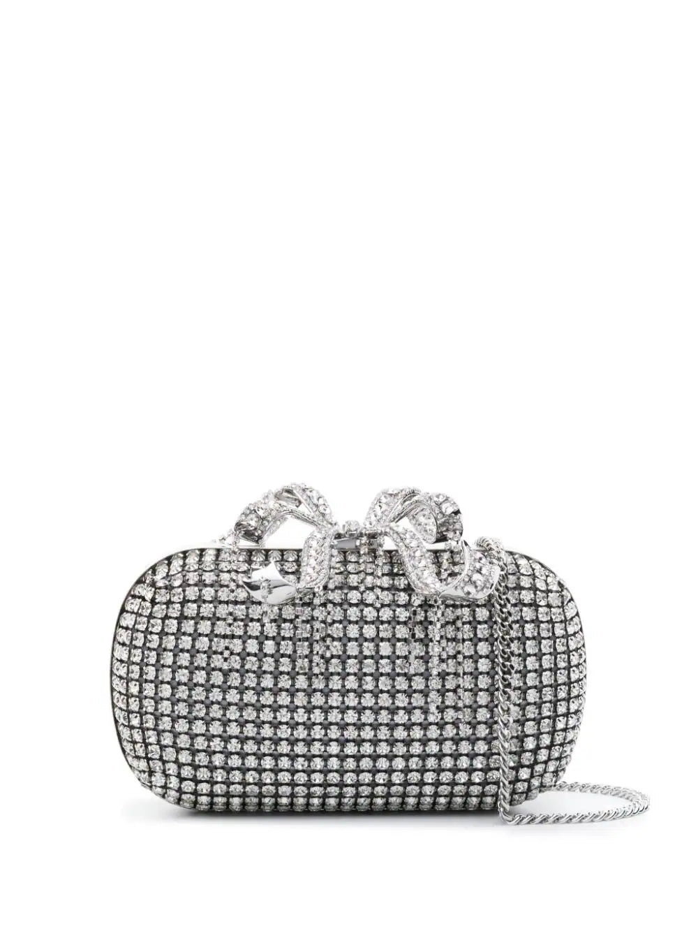 Silver chainmail clutch bag SELF PORTRAIT Argento | Grifo210