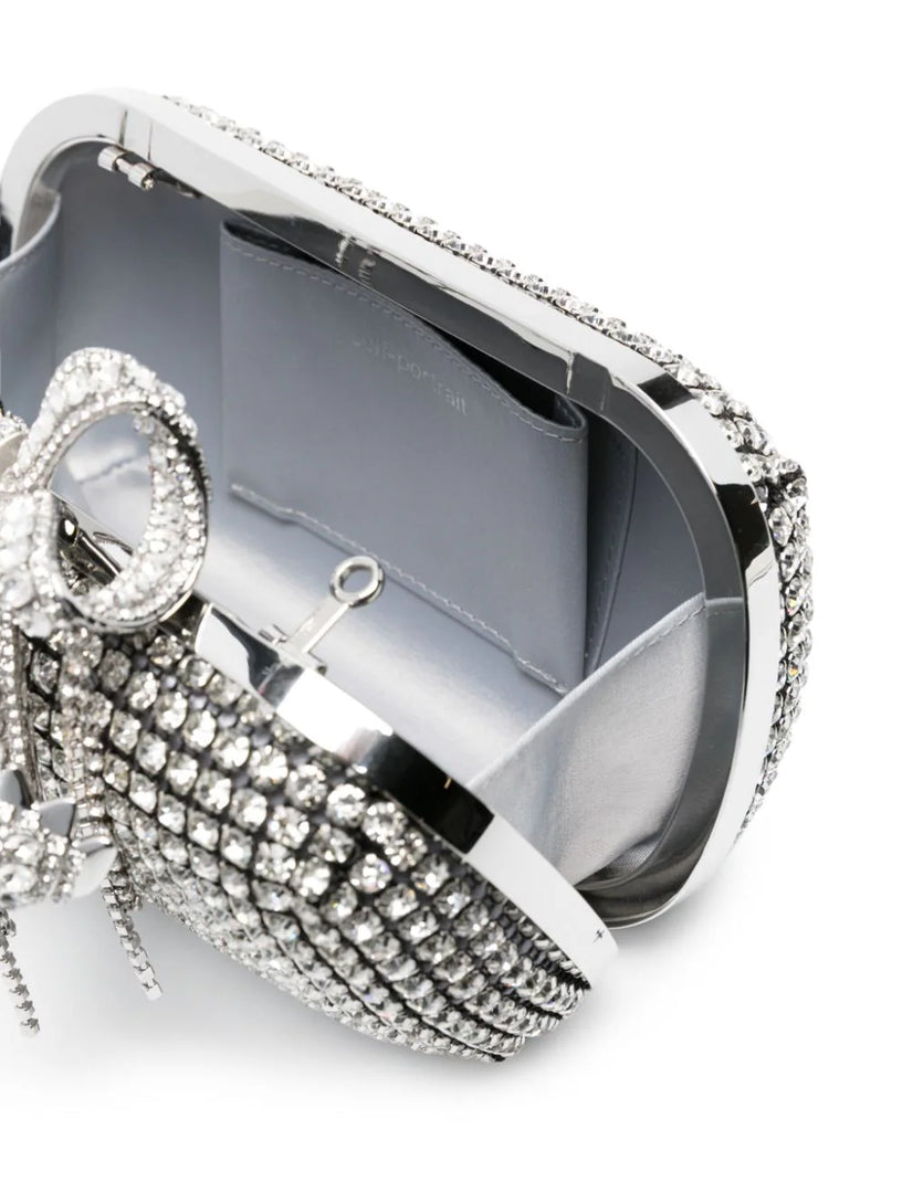Silver chainmail clutch bag