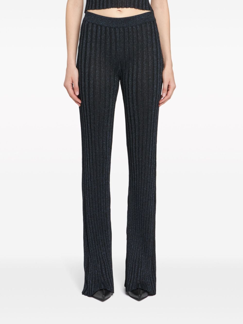 Lurex Rib Knit Trousers