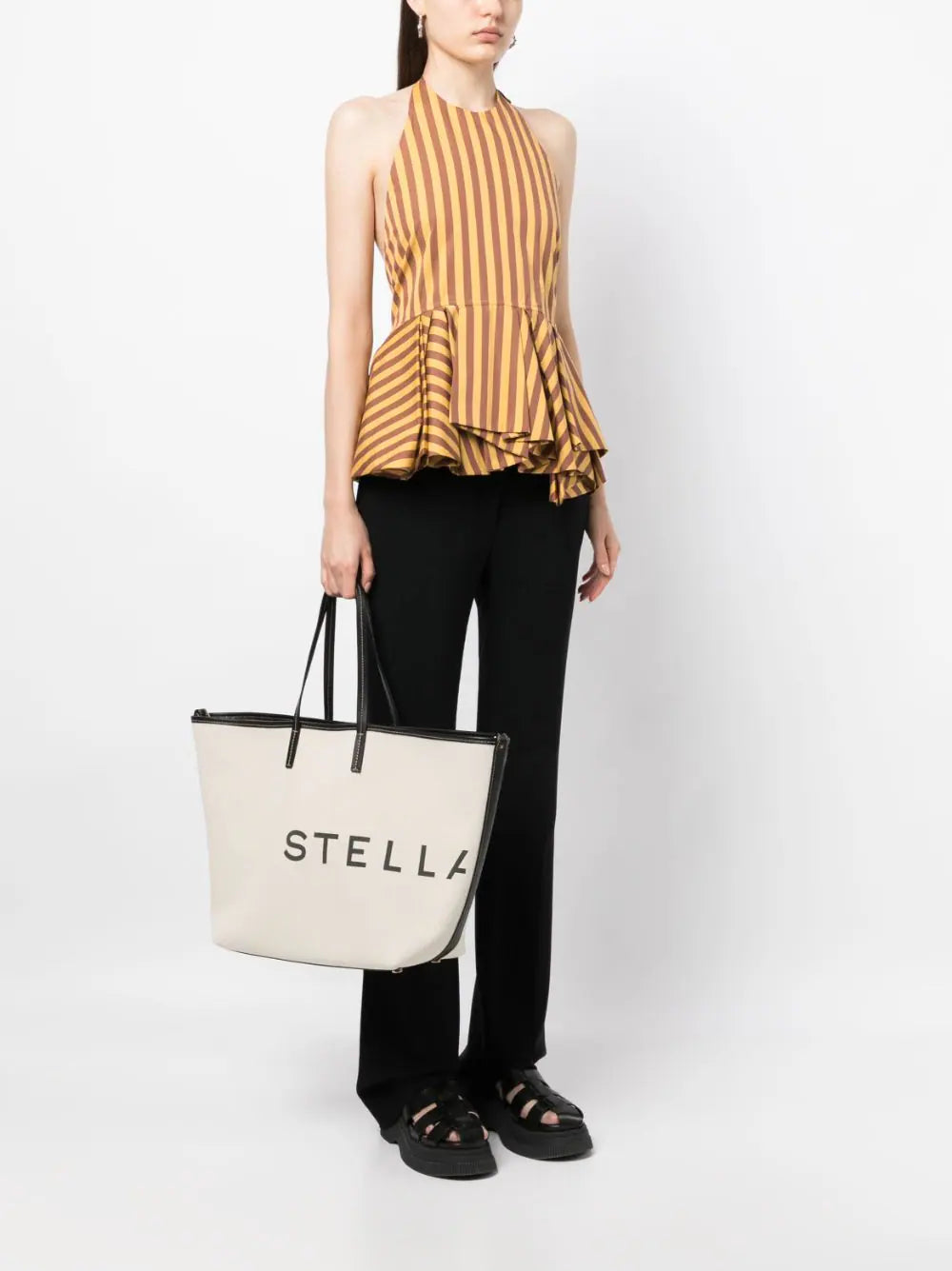 Logo Canvas Beach Tote Bag
