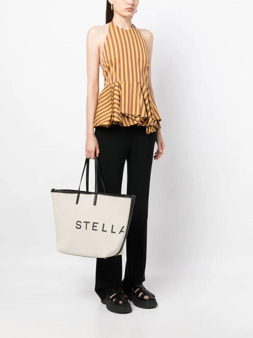 Logo Canvas Beach Tote Bag