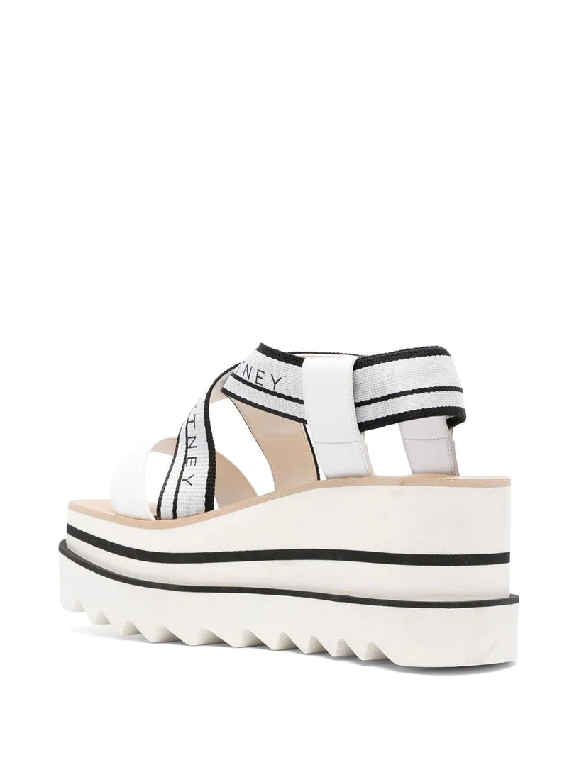 Zeppa Scarpe Modello Stella Mccartney Sandali Con Plateau A Righe