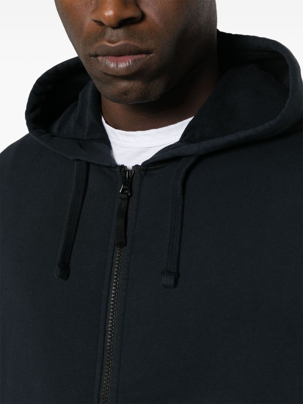 Stone  ブラック フルジップフーディ Stone Island - Full zip hoodie black - The Corner