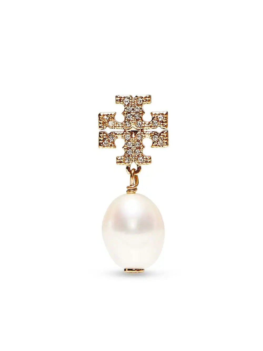 Kira pendant earrings with pearl and pavé