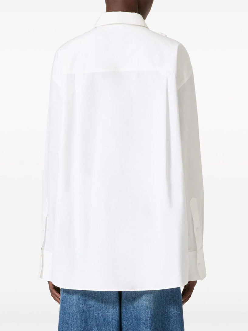 Embroidered Compact Popeline shirt