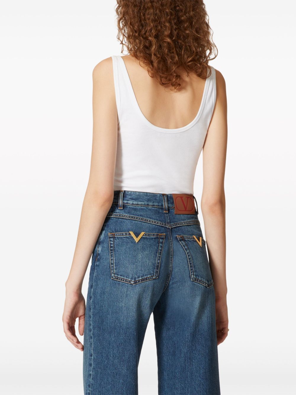 Top in ribbed cotton