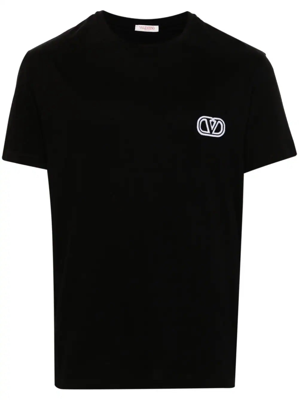 Cotton T-Shirt with VLogo Signature patch Valentino Garavani Nero