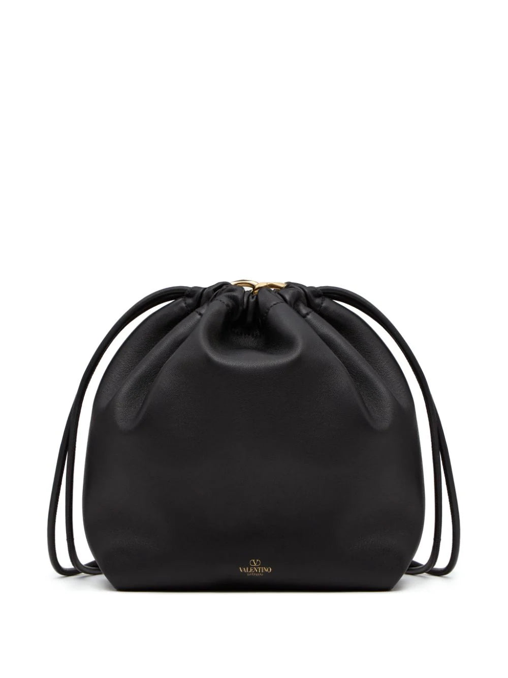 VLogo Pouf nappa leather pouch