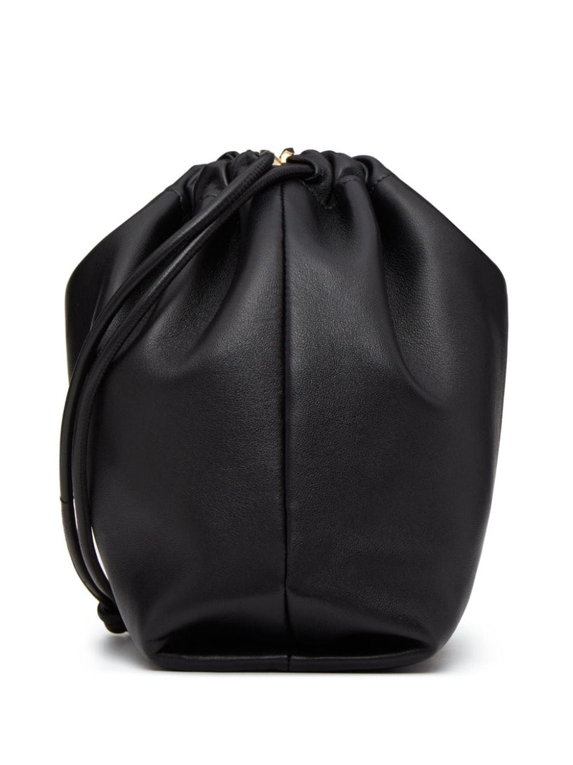 VLogo Pouf nappa leather pouch