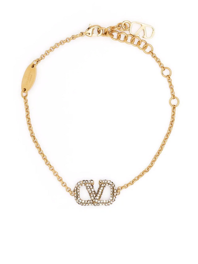 VLogo Signature bracelet in metal and Swarovski® crystals