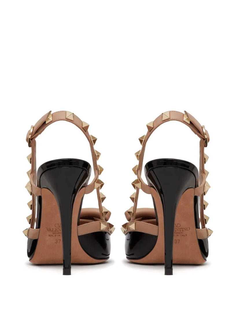 Rockstud Bow slingback pumps