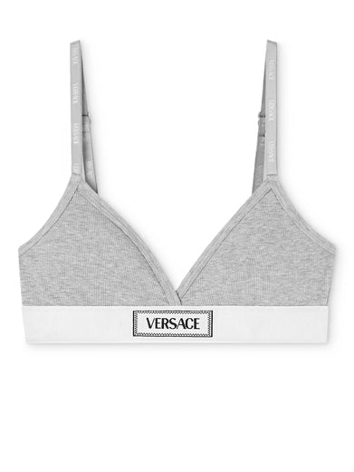 Ribbed bralette with '90s Vintage logo
