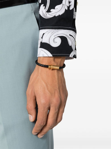 Medusa Braided Leather Bracelet