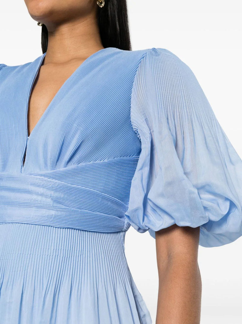 Pleated Midi Dress ZIMMERMANN Azzurro | Grifo210 Pleated Midi Dress ZIMMERMANN Azzurro | Grifo210