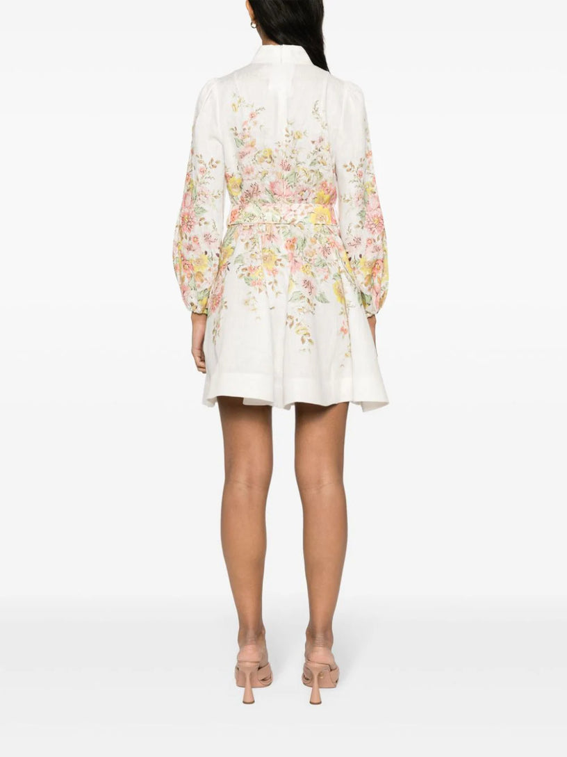 Matchmaker Buttoned Mini Dress ZIMMERMANN Bianco