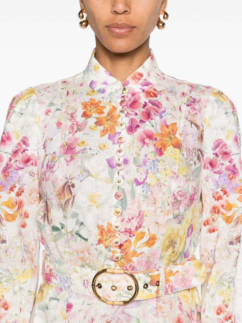 natura buttoned mini dress Natura buttoned mini dress ZIMMERMANN Bianco