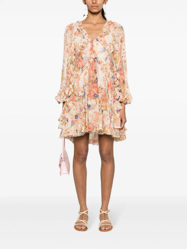 August Billow Frill Mini Dress