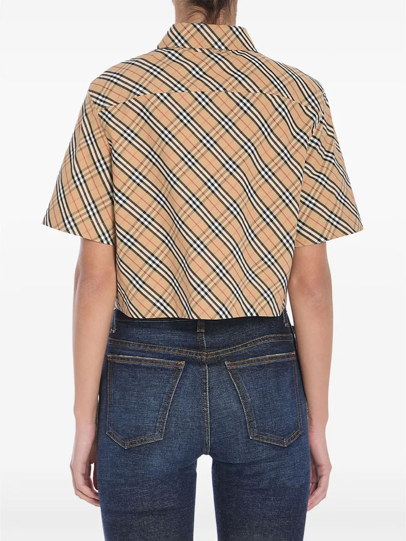 Cropped Check Shirt