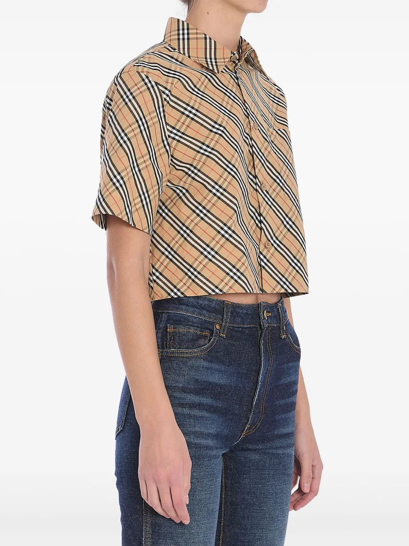 Cropped Check Shirt
